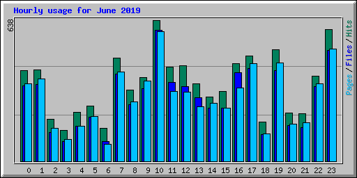 Hourly usage for June 2019