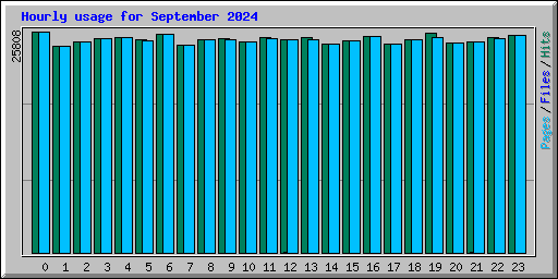 Hourly usage for September 2024